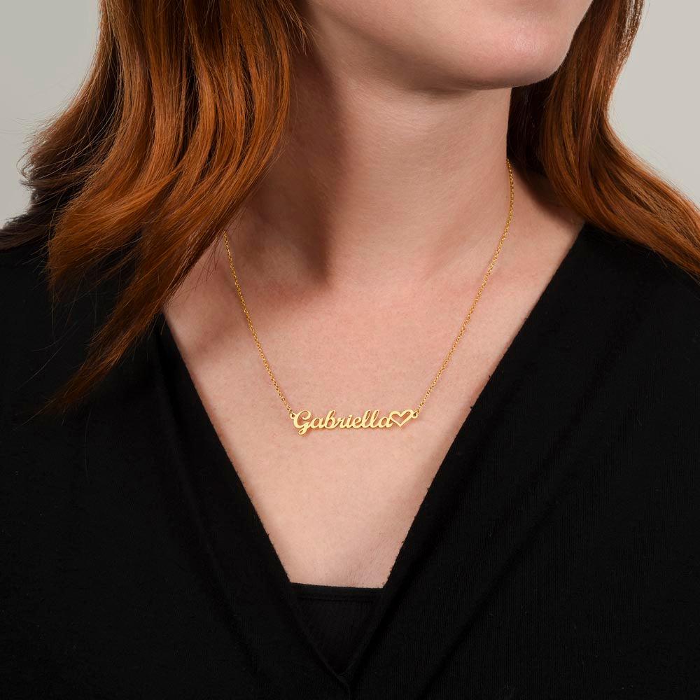 Custom Name With Heart Necklace-Jewelry-NEVANNA