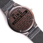 Engraved Wood Watch "To My King..."-Watches-NEVANNA