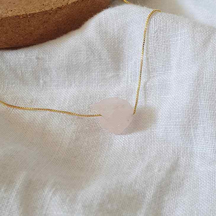 Rose Quartz - 14k Gold Plated Necklace-Necklace-NEVANNA