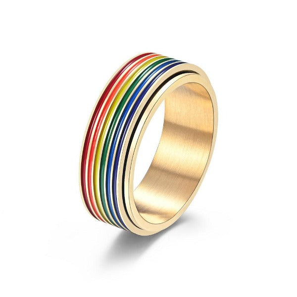 Tina Rainbow Spinner Ring-NEVANNA